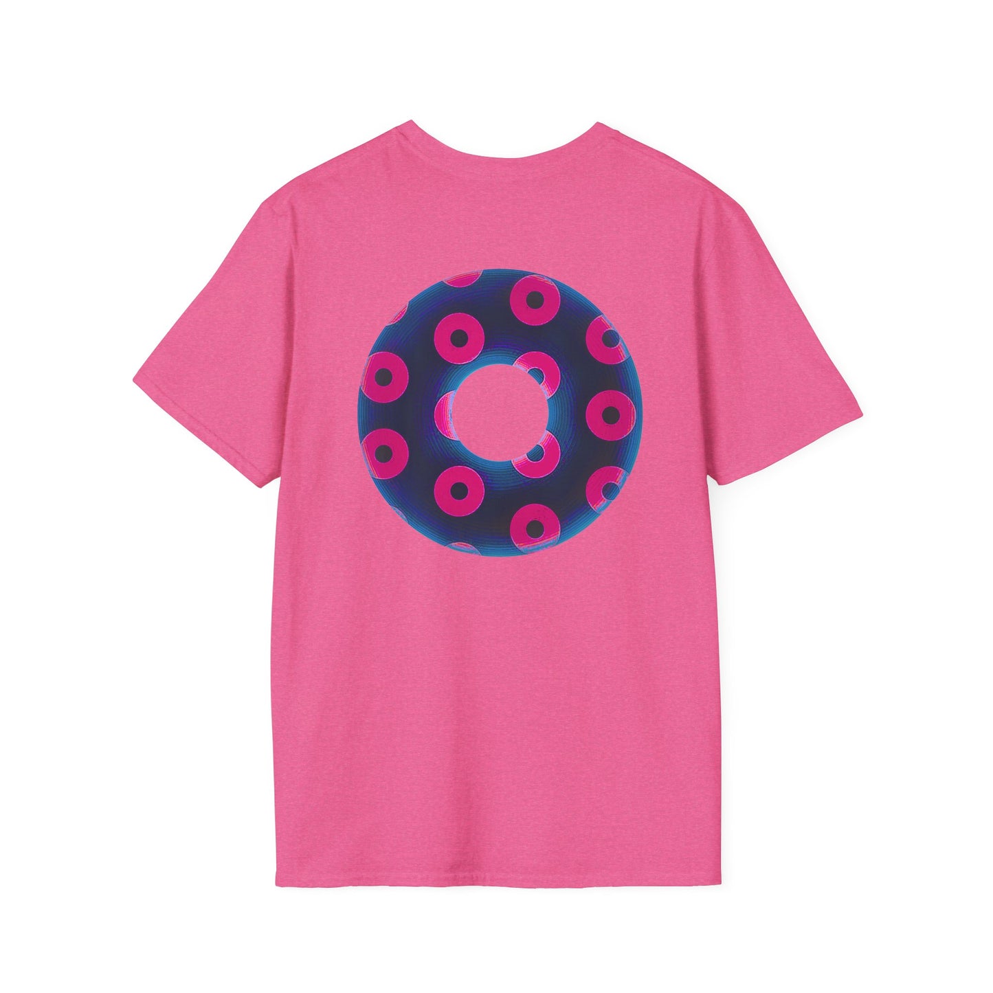 Plain Donuts/Unisex Soft-Style - "Plain Blimpy Paradoxical Donuts" - dark blue/hot pink donuts