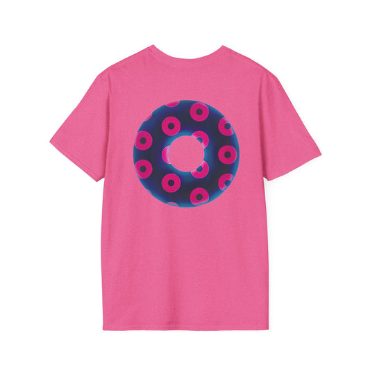 Plain Donuts/Unisex Soft-Style - "Plain Blimpy Paradoxical Donuts" - dark blue/hot pink donuts