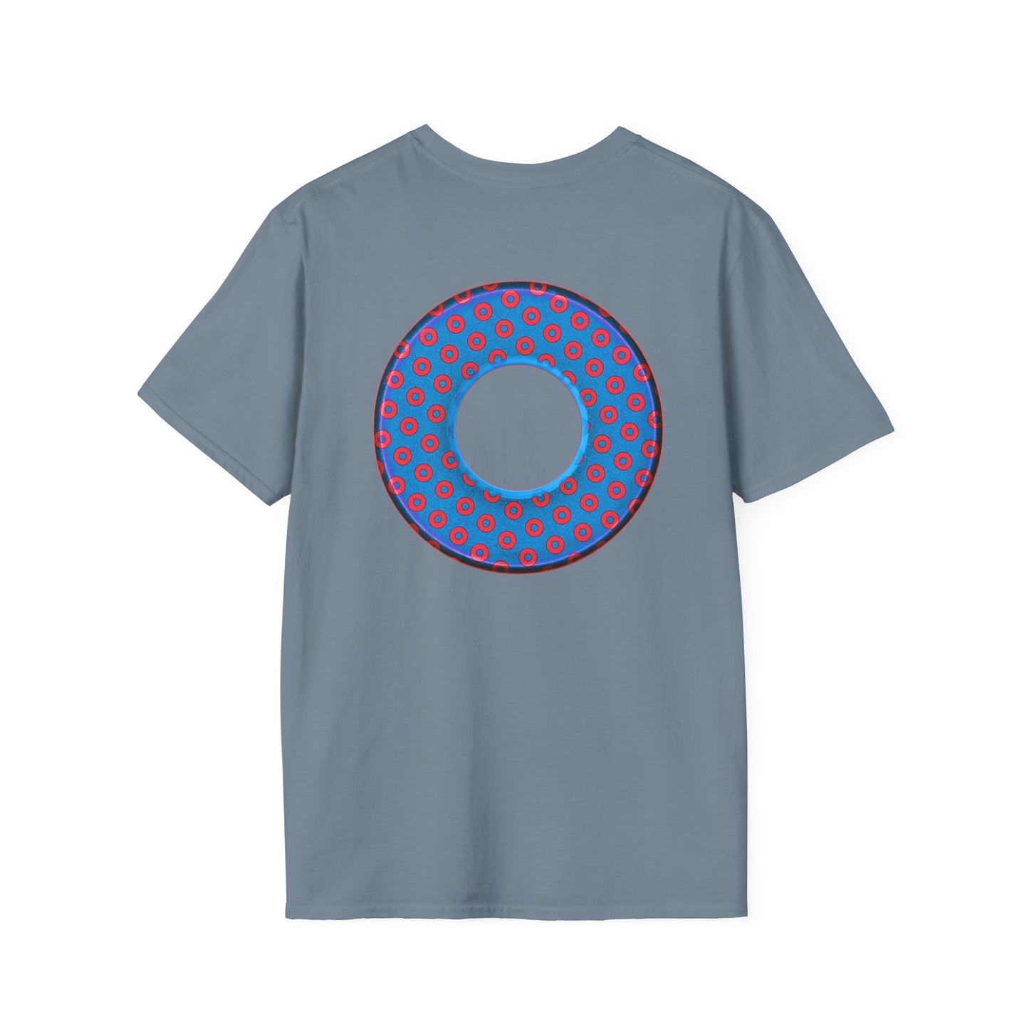 Plain Donuts/Unisex Soft-Style - "Plain Electric Paradoxical Donuts" - royal blue/red donuts