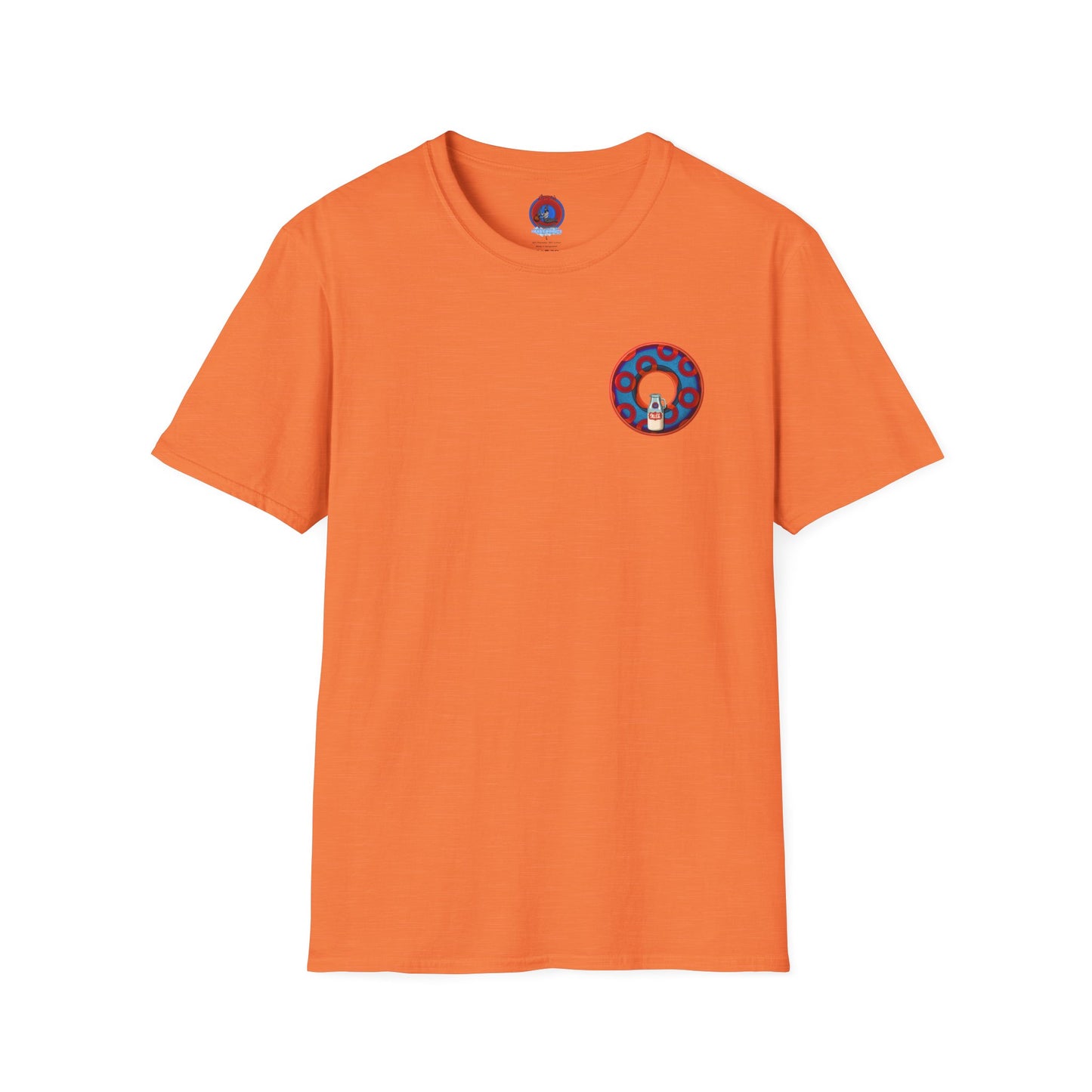 Classic Donut Tee - Unisex Soft-Style - "Wooked Cream - YEMSG Donut " - blue/red rustic paradox donut - variant 1