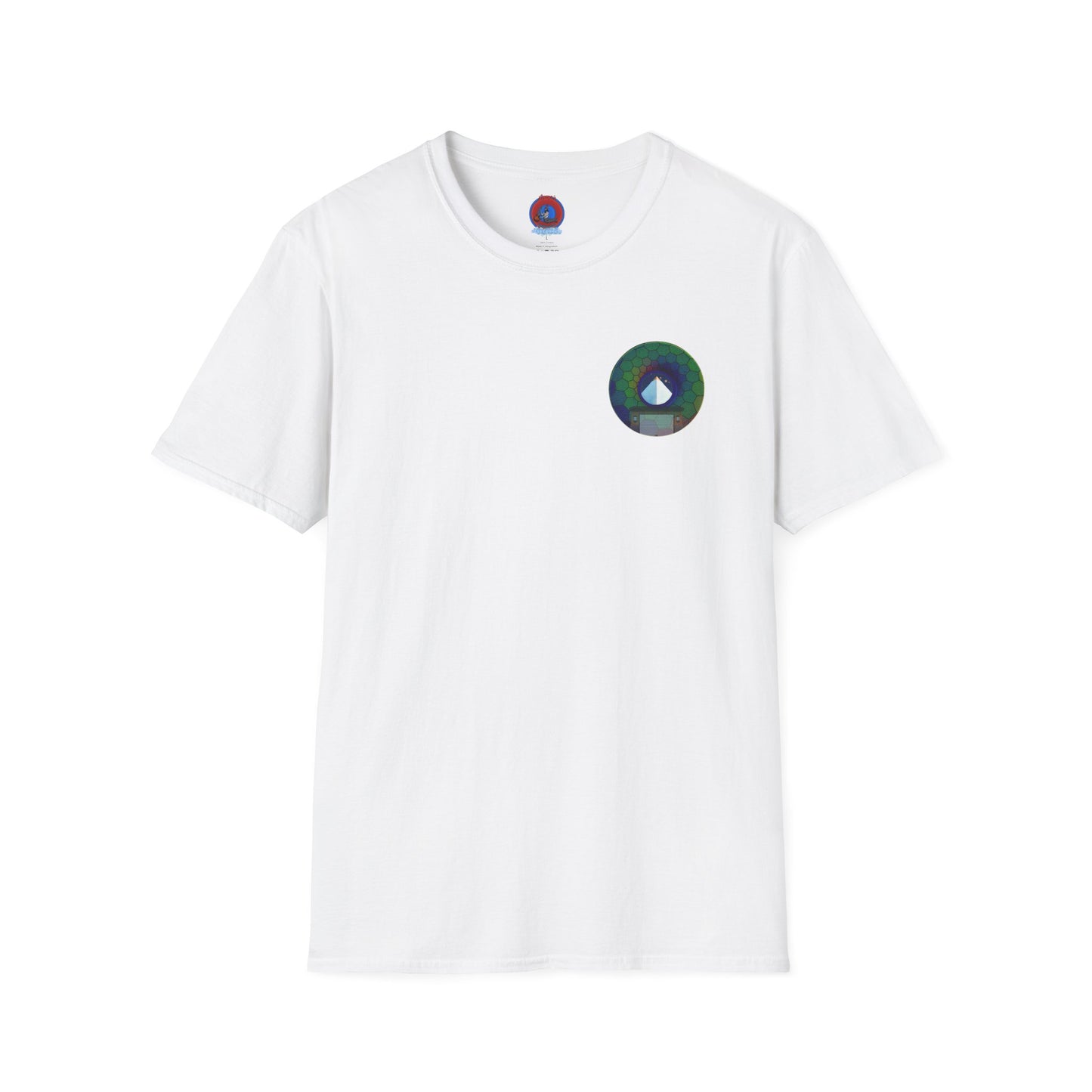 Classic Donut Tee - Unisex Soft-Style - "Limestone Donuts so Large" - variant 8 - green hexadonut w/garage