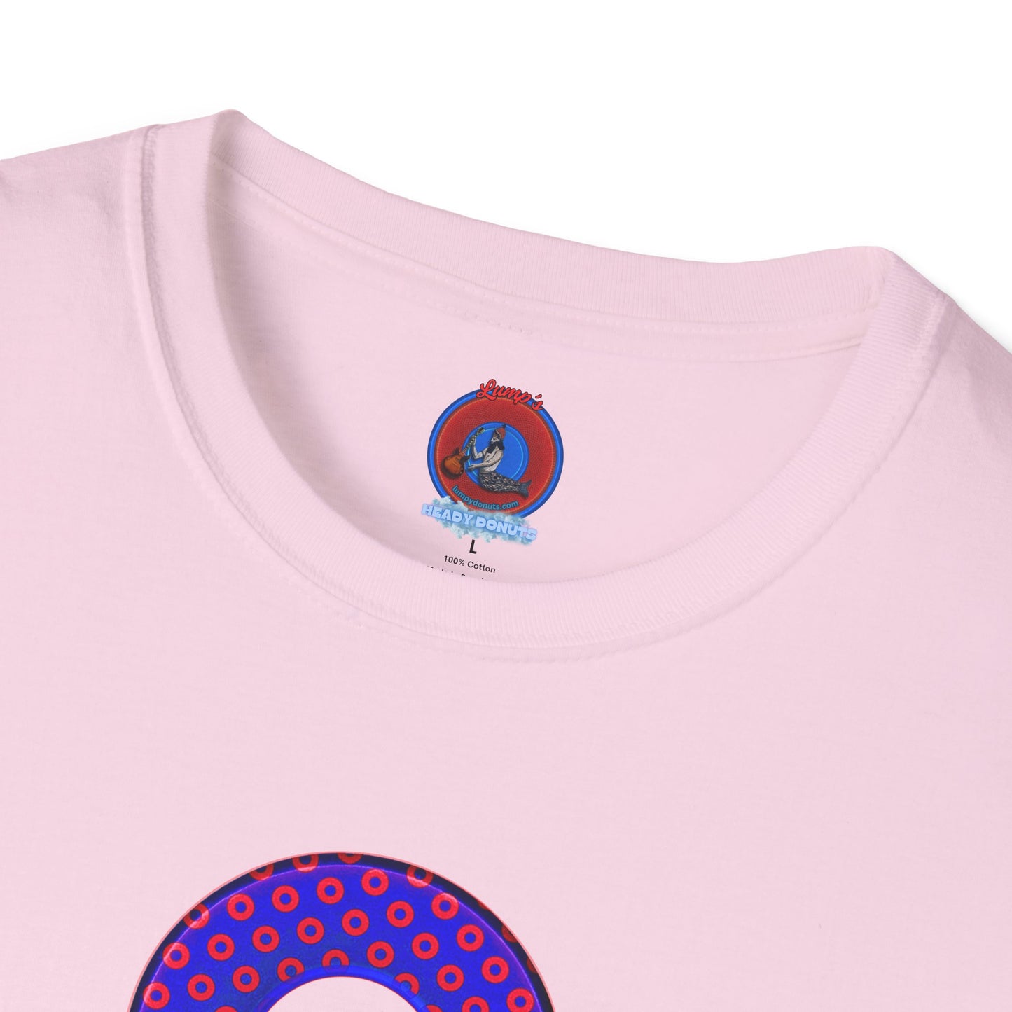 Plain Donuts/Unisex Soft-Style - "Plain Electric Paradoxical Donuts" - dark royal blue/red donuts