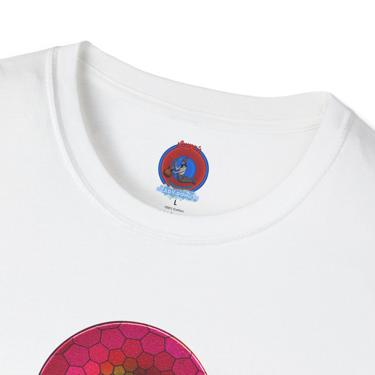 Classic Donut Tee - Unisex Soft-Style - "Limestone Donuts so Large" - variant 6 - green hexadonut