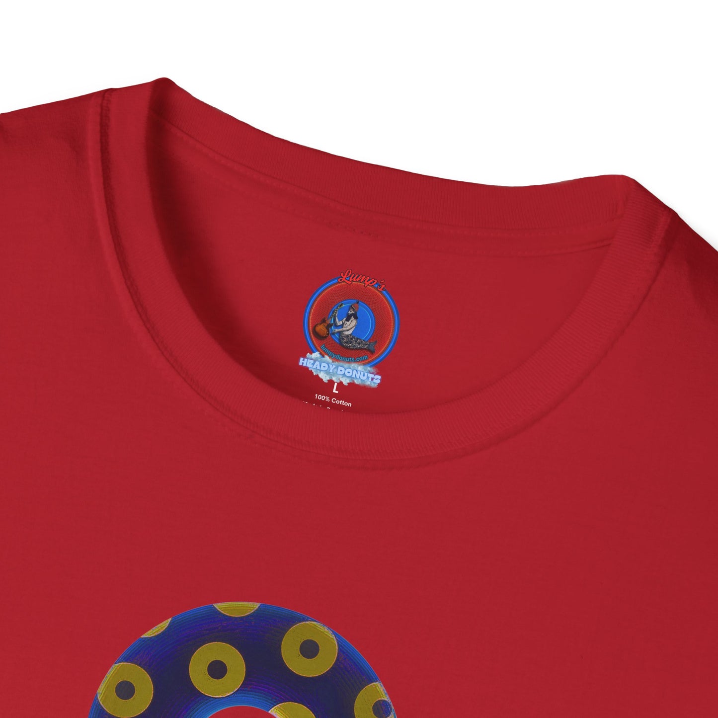 Plain Donuts/Unisex Soft-Style - "Plain Blimpy Paradoxical Donuts" - dark royal blue/yellow donuts