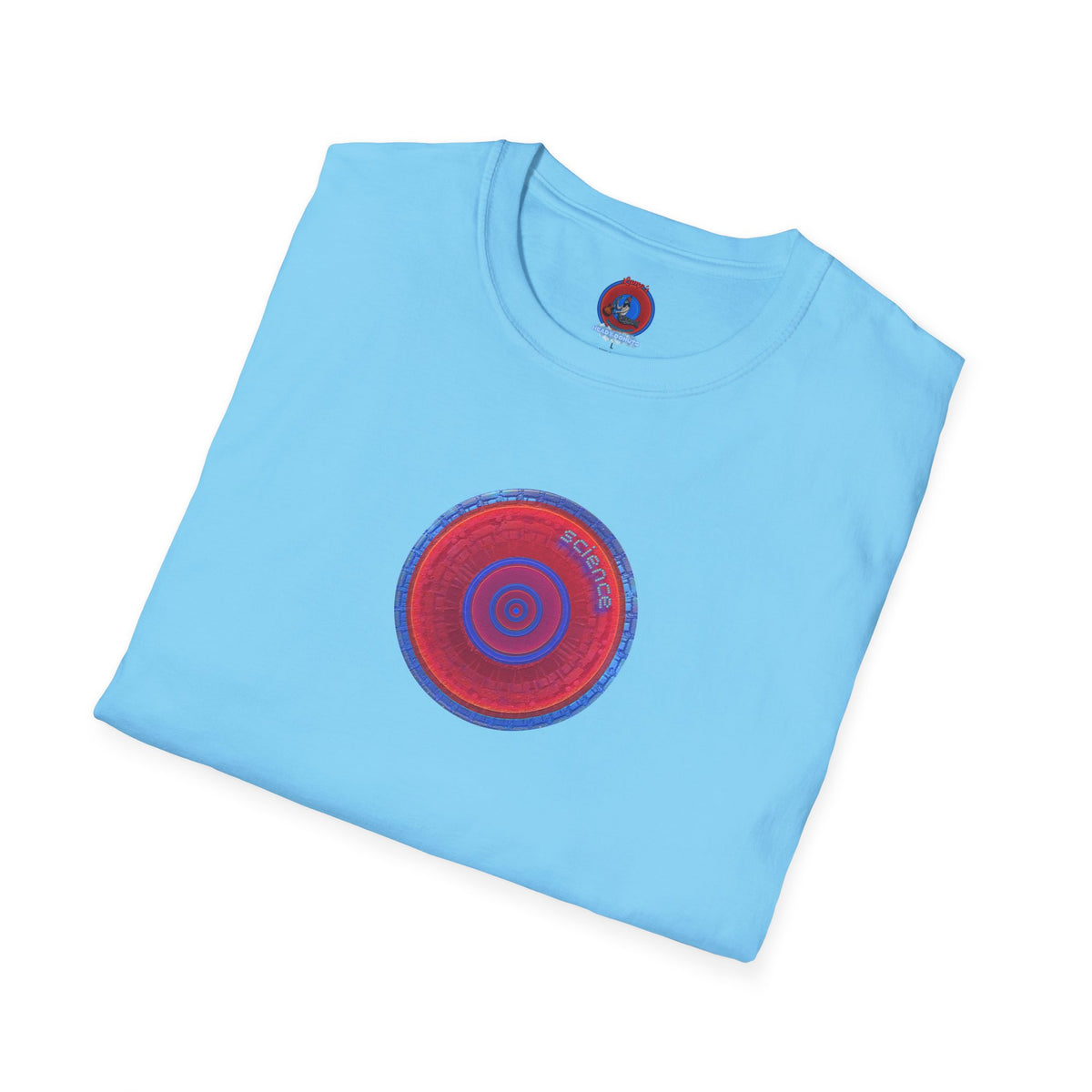 Classic Donut Tee - Unisex Soft-Style - "Tube Donuts" - series 1.0 - red donut/lighter blue bordering