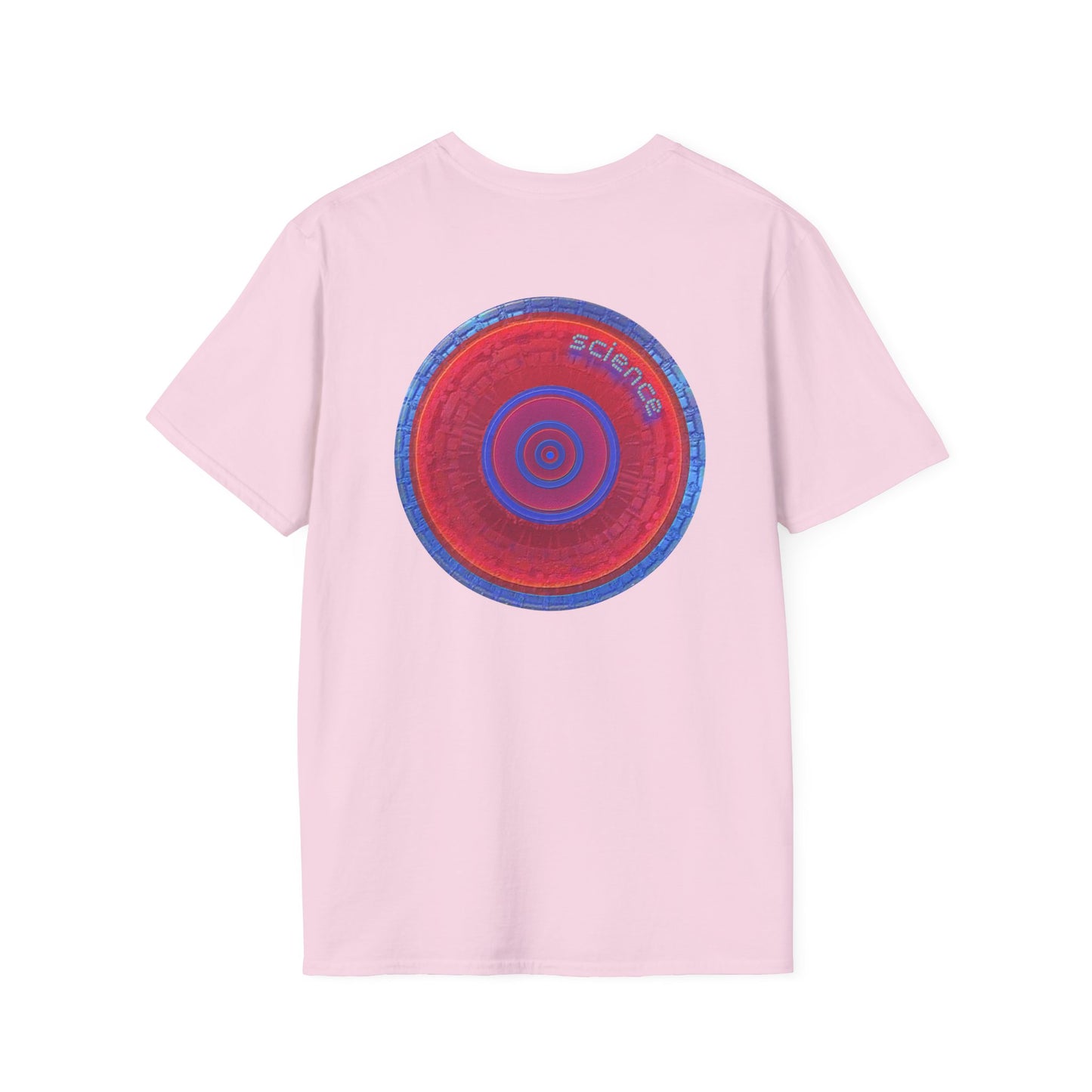 Classic Donut Tee - Unisex Soft-Style - "Tube Donuts" - series 1.0 - red donut/lighter blue bordering