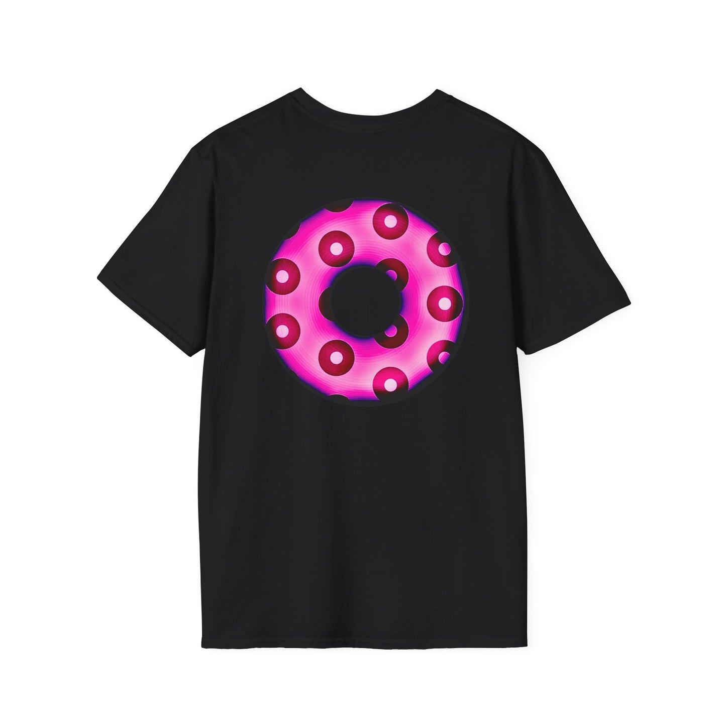 Plain Donuts/Unisex Soft-Style - "Plain Blimpy Paradoxical Donuts" - bright magenta/red donuts