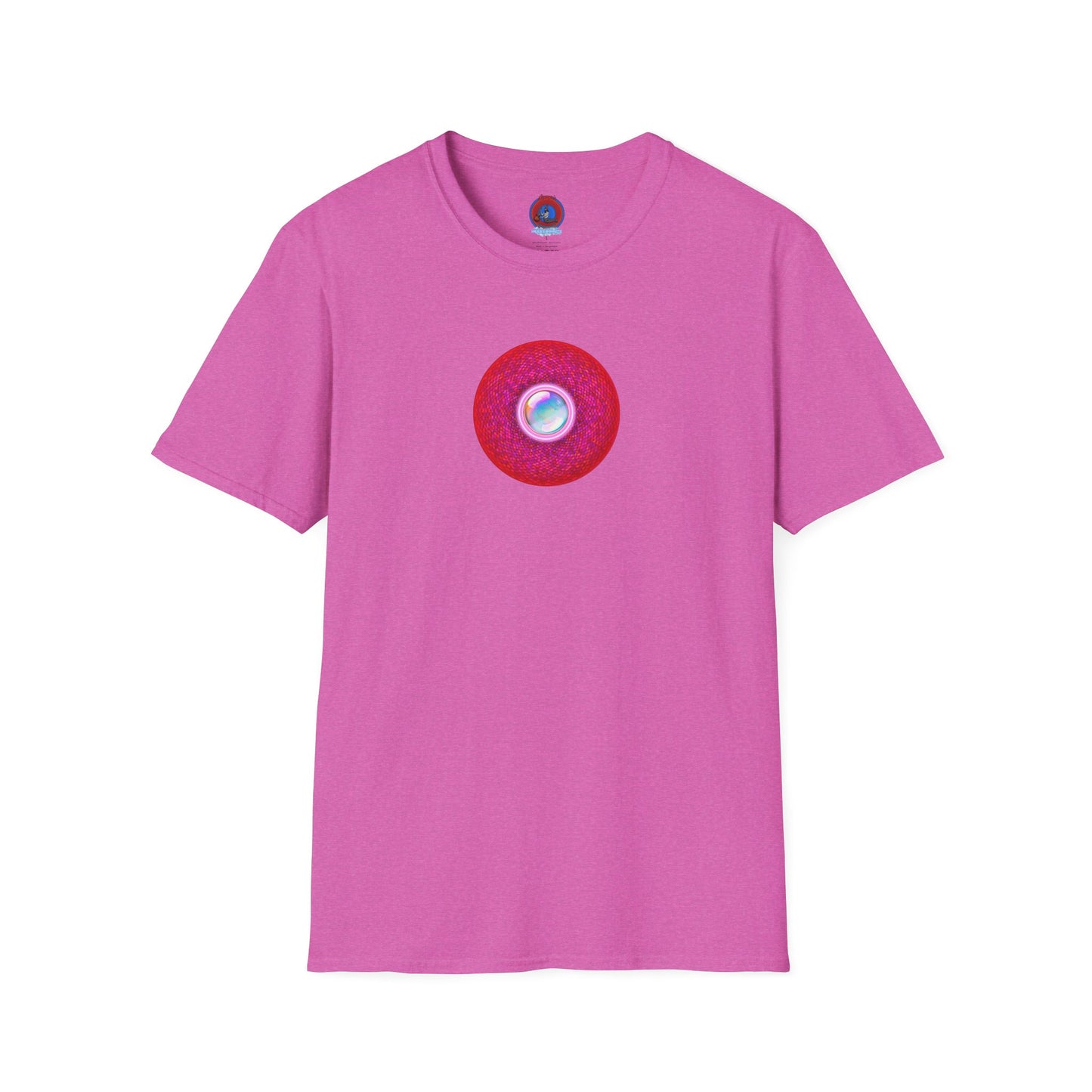 Classic Donut Tee - Unisex Soft-Style - "The Crystal Ballers Donut' - magenta pixilated donut