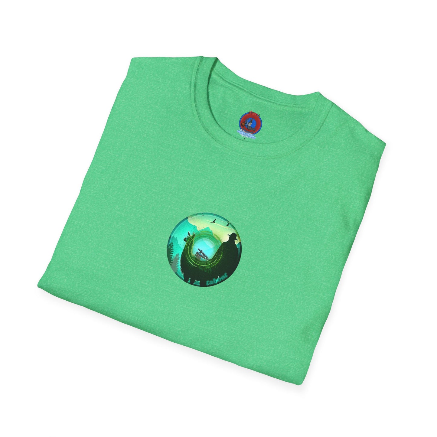 Lumpy Coffee Traders Tee - Unisex Soft-Style - "Taboo, taboot!" - paradoxical logo donut - variant 1