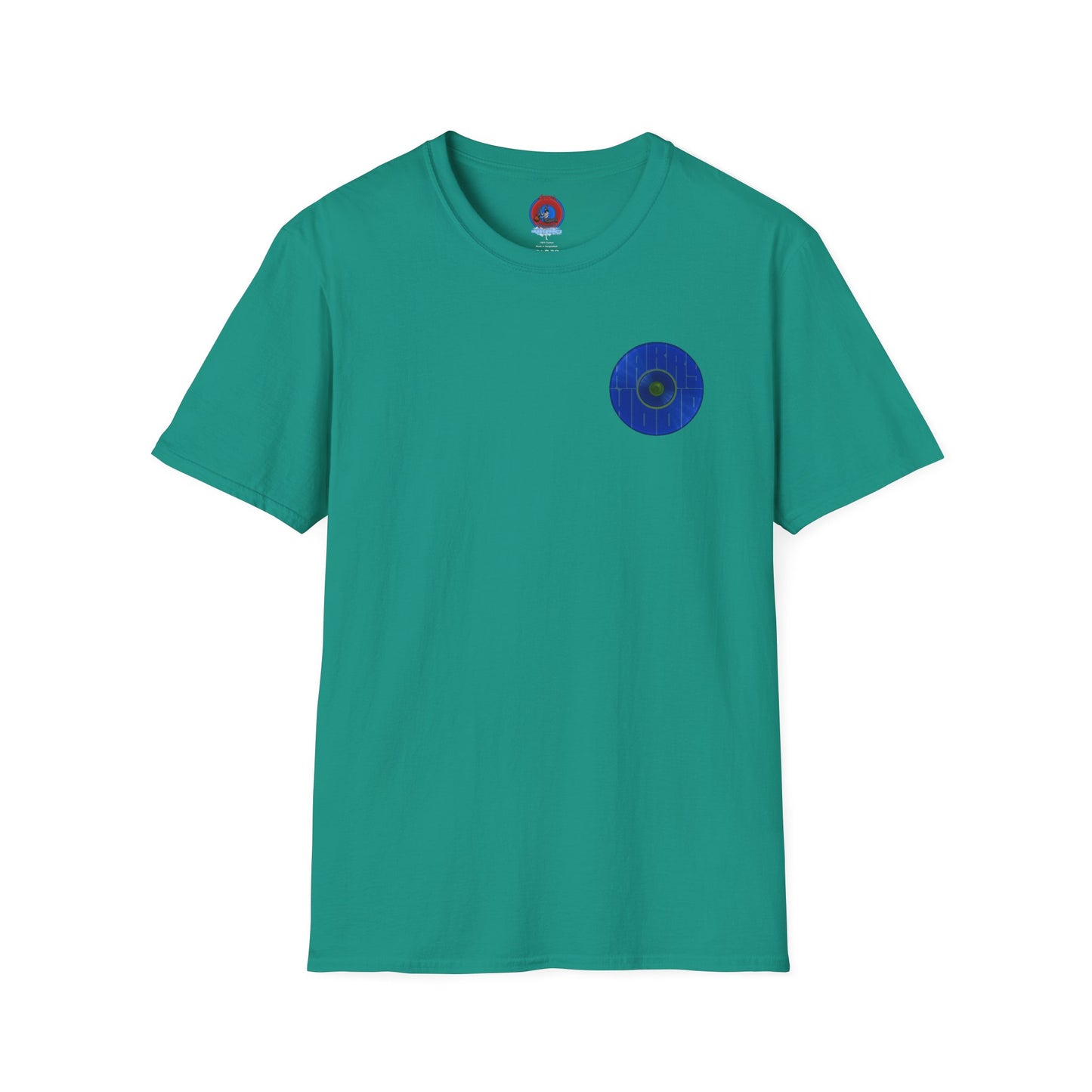 Classic Donut Tee - Unisex Soft-Style - "Harry's Hoodlum Donut" - series 1.0  - variant 3 - lights off/blue donut(s)