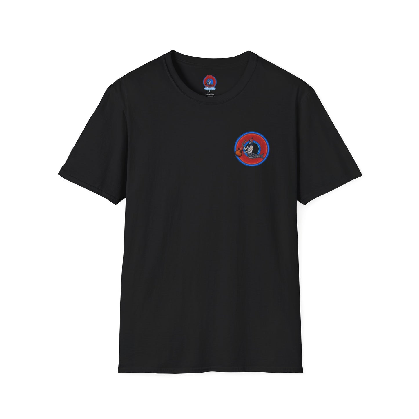 Classic Donut Tee - Unisex Soft-Style - "Doggone Dagon Donut - the Original Fish Head" - series 1.0  - red/blue donut