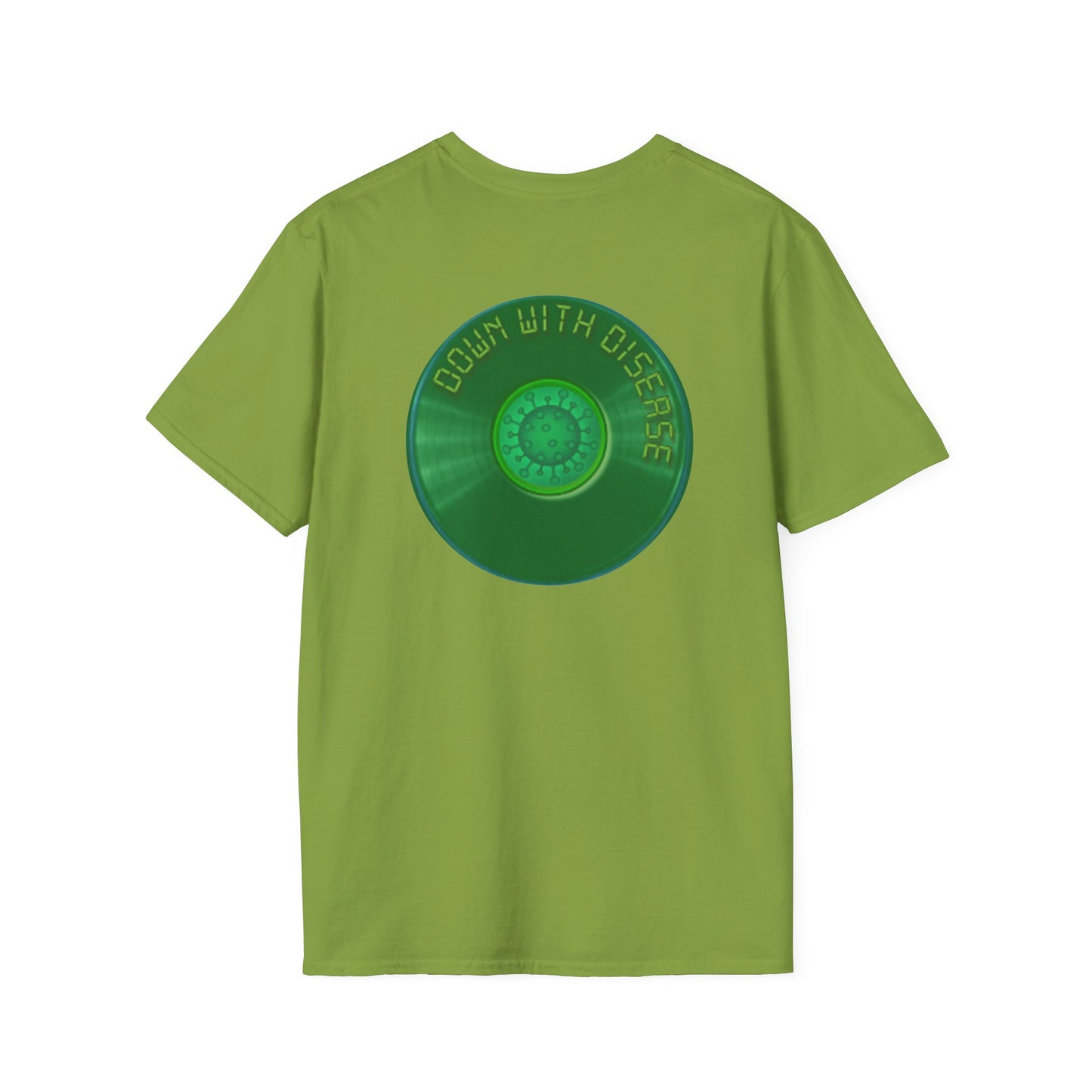Classic Donut Tee - Unisex Soft-Style - "Down with this Donut Tee" - green donut