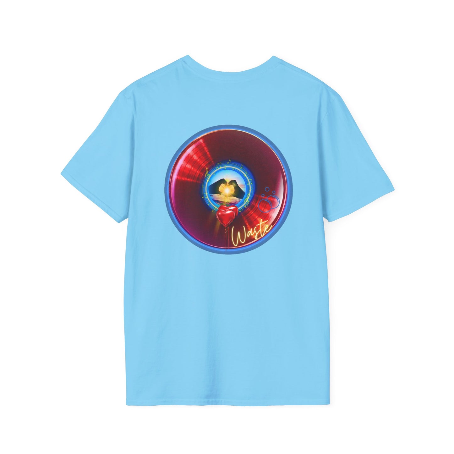 Classic Donut Tee - Unisex Soft-Style - "Wasted Donut" - series 1.0 - variant 2 - red donut