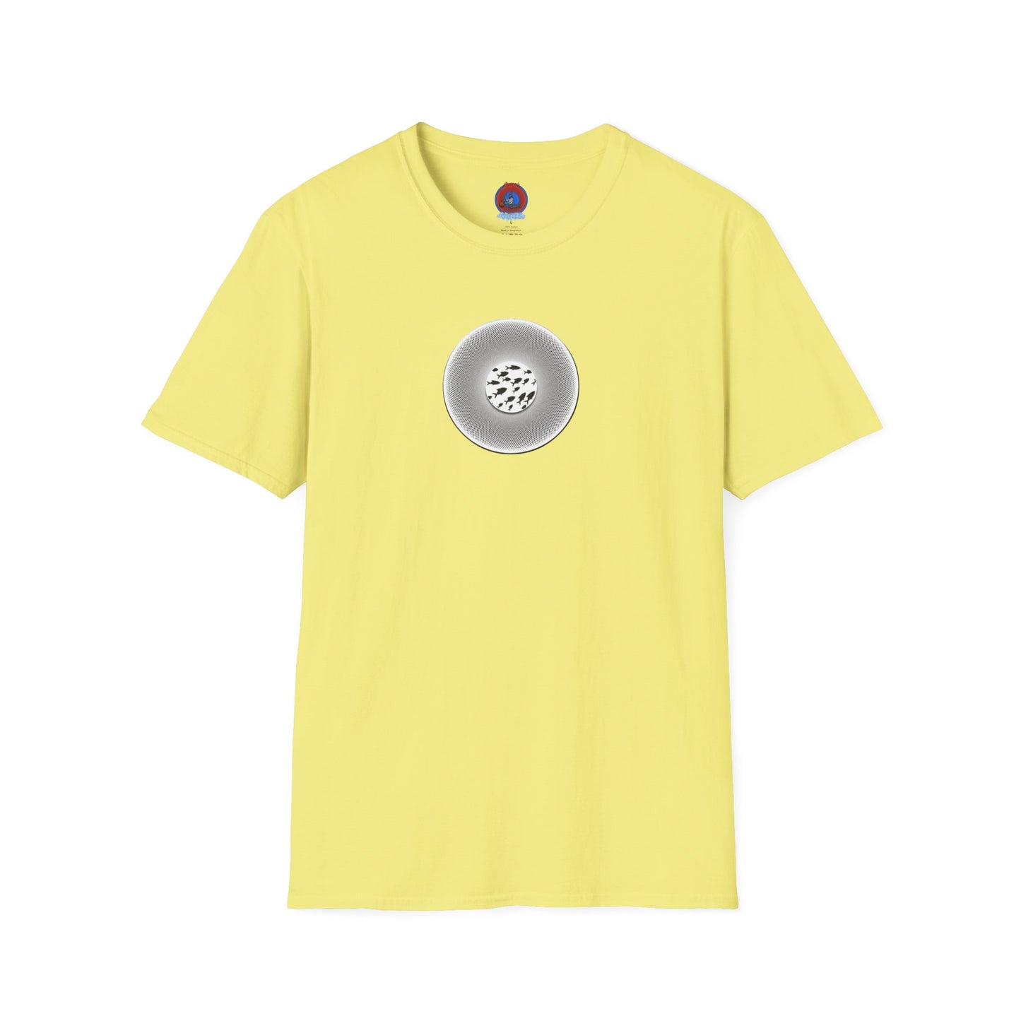 Classic Donut Tee - Unisex Soft-Style - "If I'm Swimming By" - variant 1 - white - textured donut