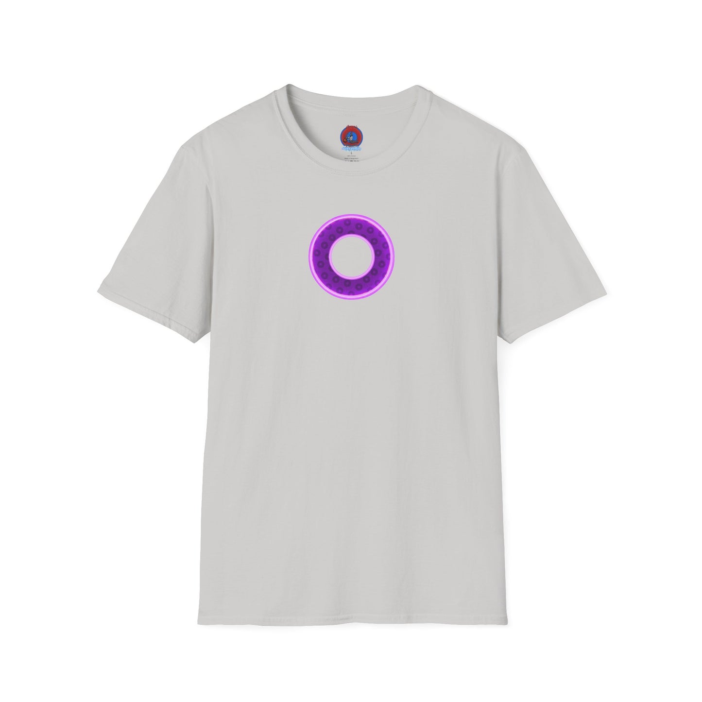 Plain Donuts/Unisex Soft-Style - "Plain Wide Mouthed Paradoxical Donuts" - dark purple/light purple donuts