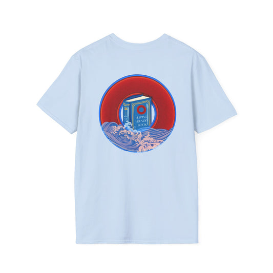 Classic Donut Tee - Unisex Soft-Style - "Helping Phriendly Donut Tee" - vivid red donut - w/flow - variant 3