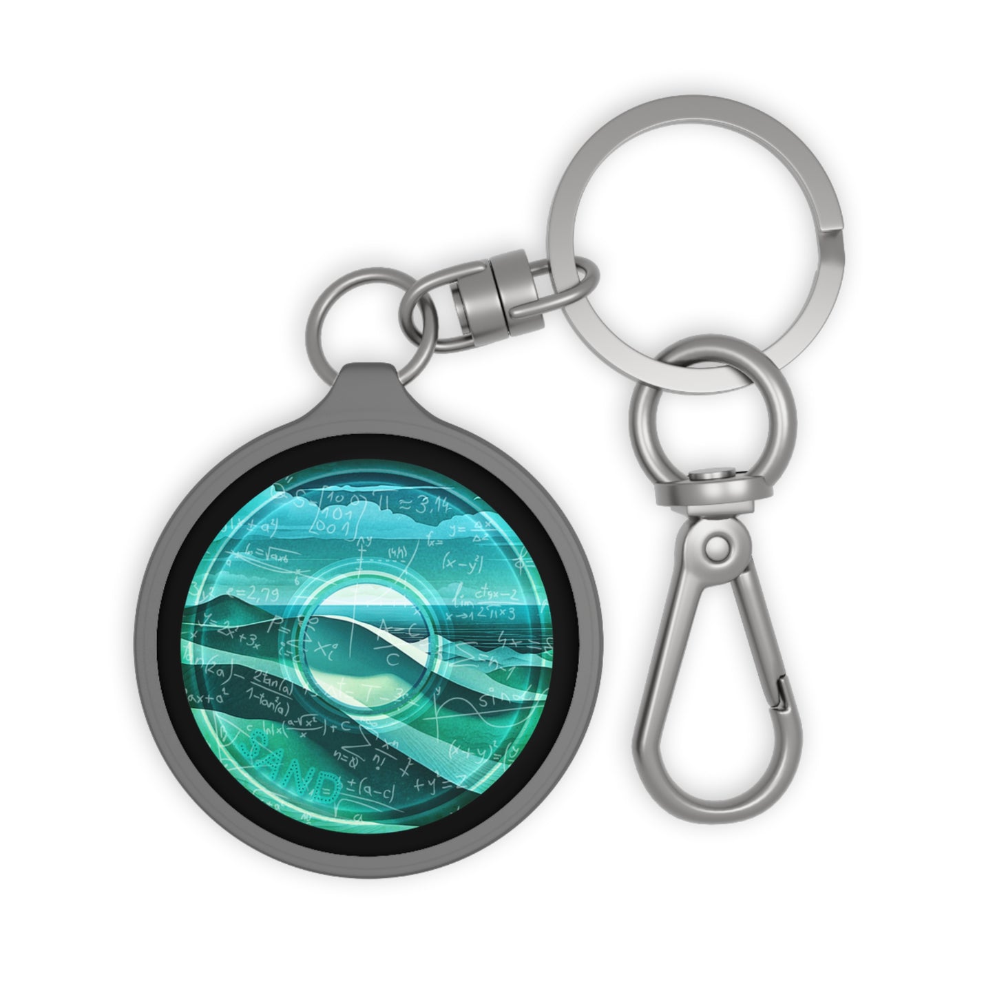 Lumpy Donut Keychain - "The Equating Donut " - series 1.0 - teal picture donut