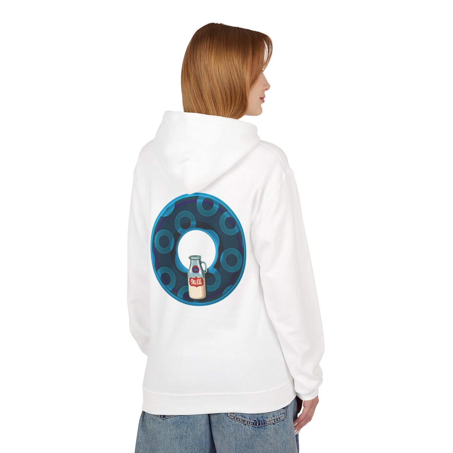 Fleece Harry Hoodies [Midweight Soft-style] - "Wooked Cream Dairy - YEMSG Donut" - blue/blue rustic paradox donut - variant 7