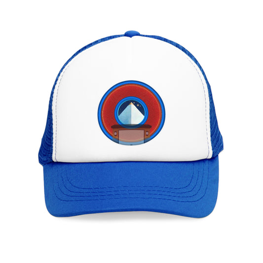 Lumpy Trucker Hat - "Limestone Blocks so Large" - variant 5 - red traditional donut