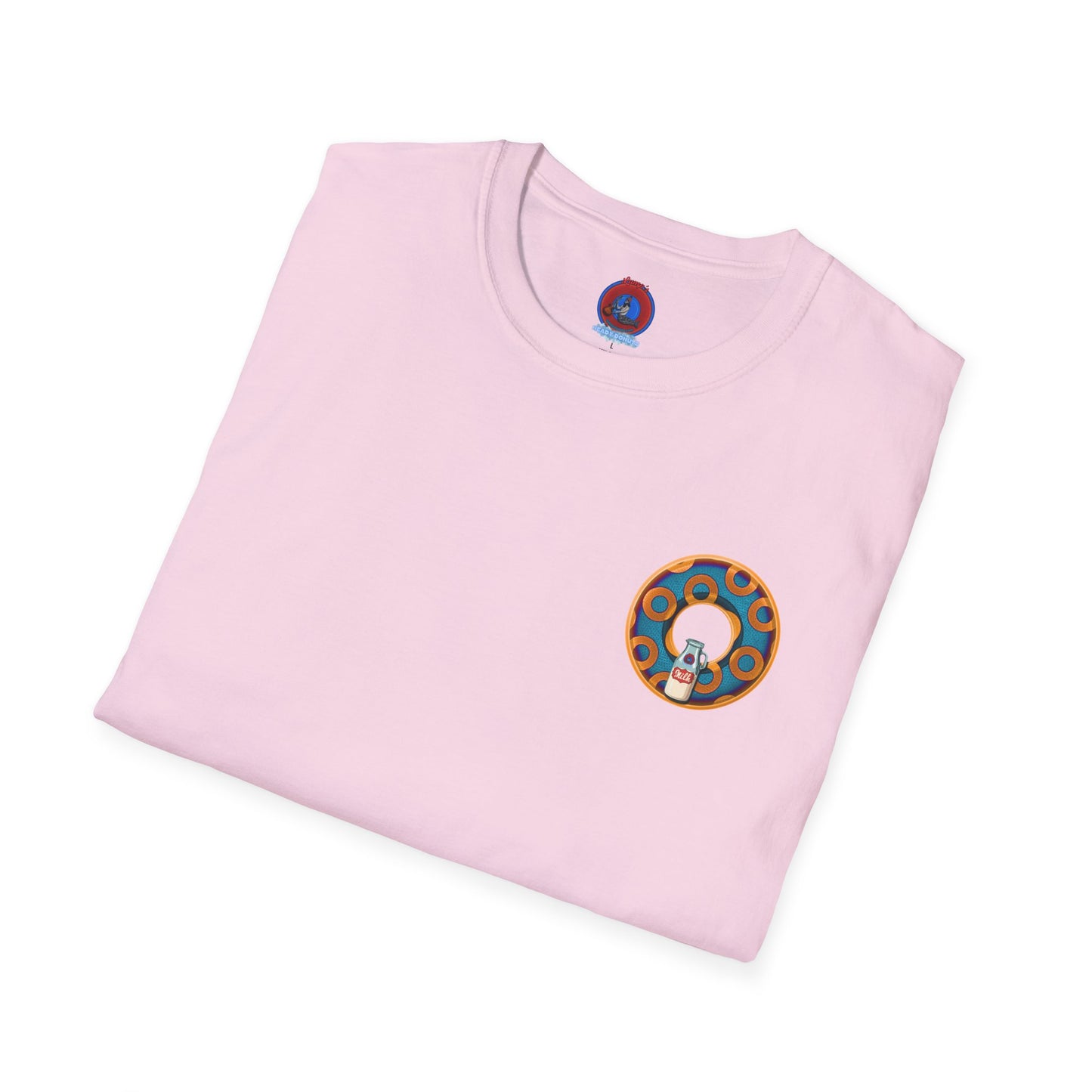 Classic Donut Tee - Unisex Soft-Style - "Wooked Cream - YEMSG Donut " -purple/red rustic paradox donut - variant 4