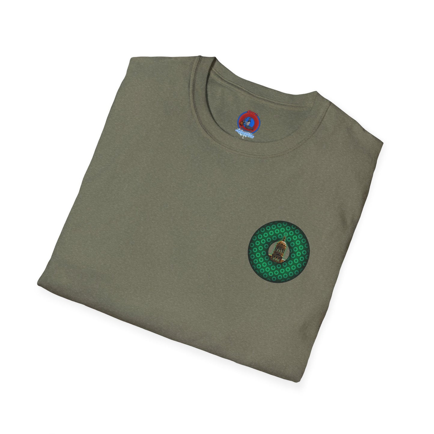 Classic Donut Tee - "Save Mondegreen City Hall Clock Tower" - paradox donut - series 1.0 - variant 2 - green donut