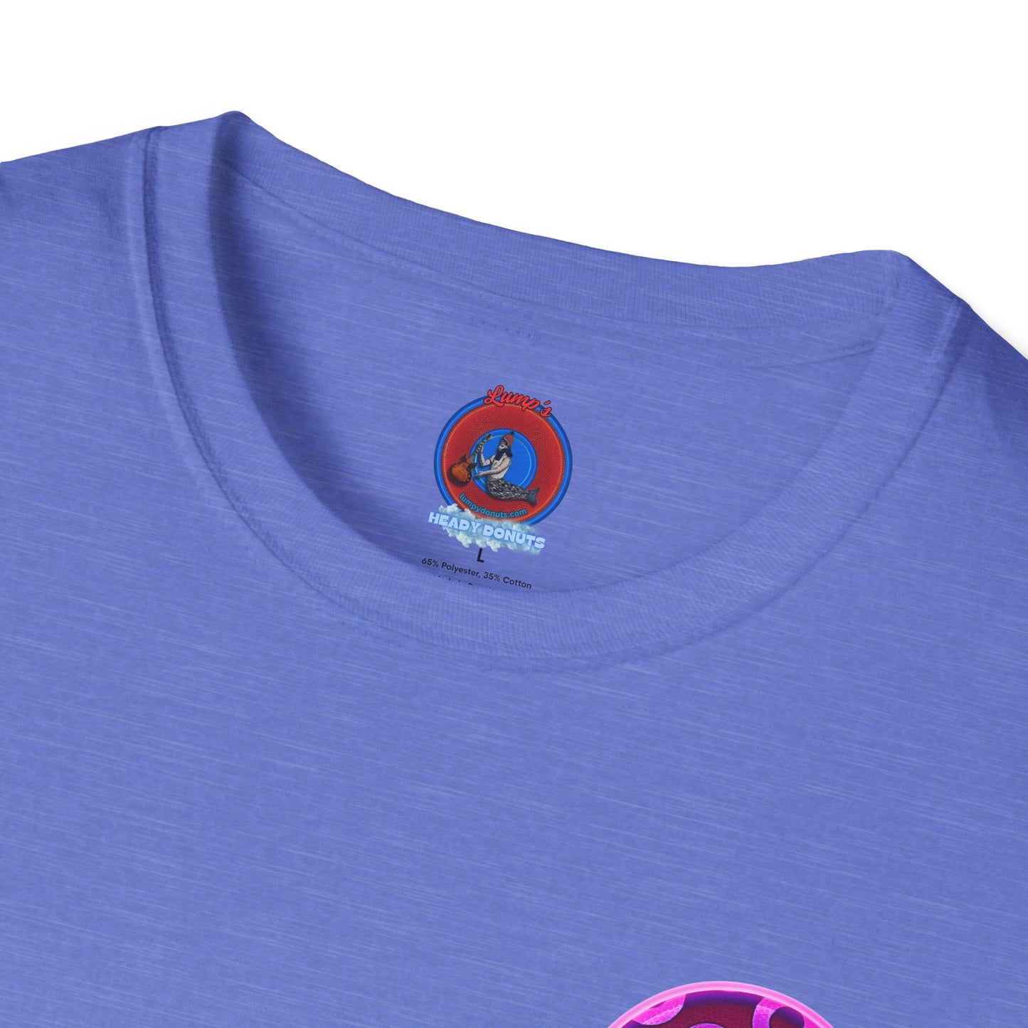 Classic Donut Tee - Unisex Soft-Style - "It's Ice Cream Popsicles - YEMSG Donut" - purple/magenta paradox donut - variant 1