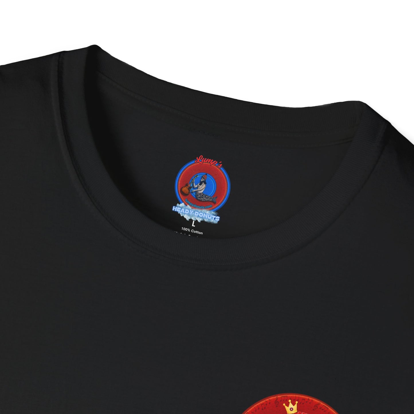 Classic Donut Tee - Unisex Soft-Style - "Princely Wooked Cream in a Can - YEMSG Donut " - vivid red donut