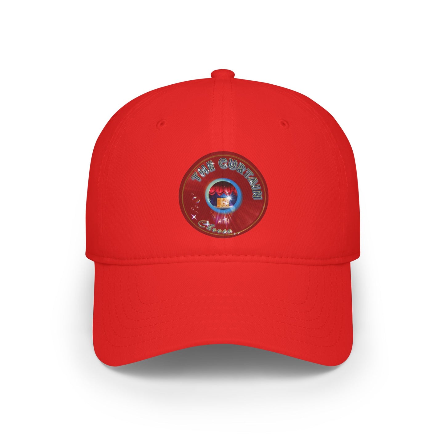 Lumpy Donut Baseball Cap - "The Official Donut W/" - variant 1 - red vivid donut w/