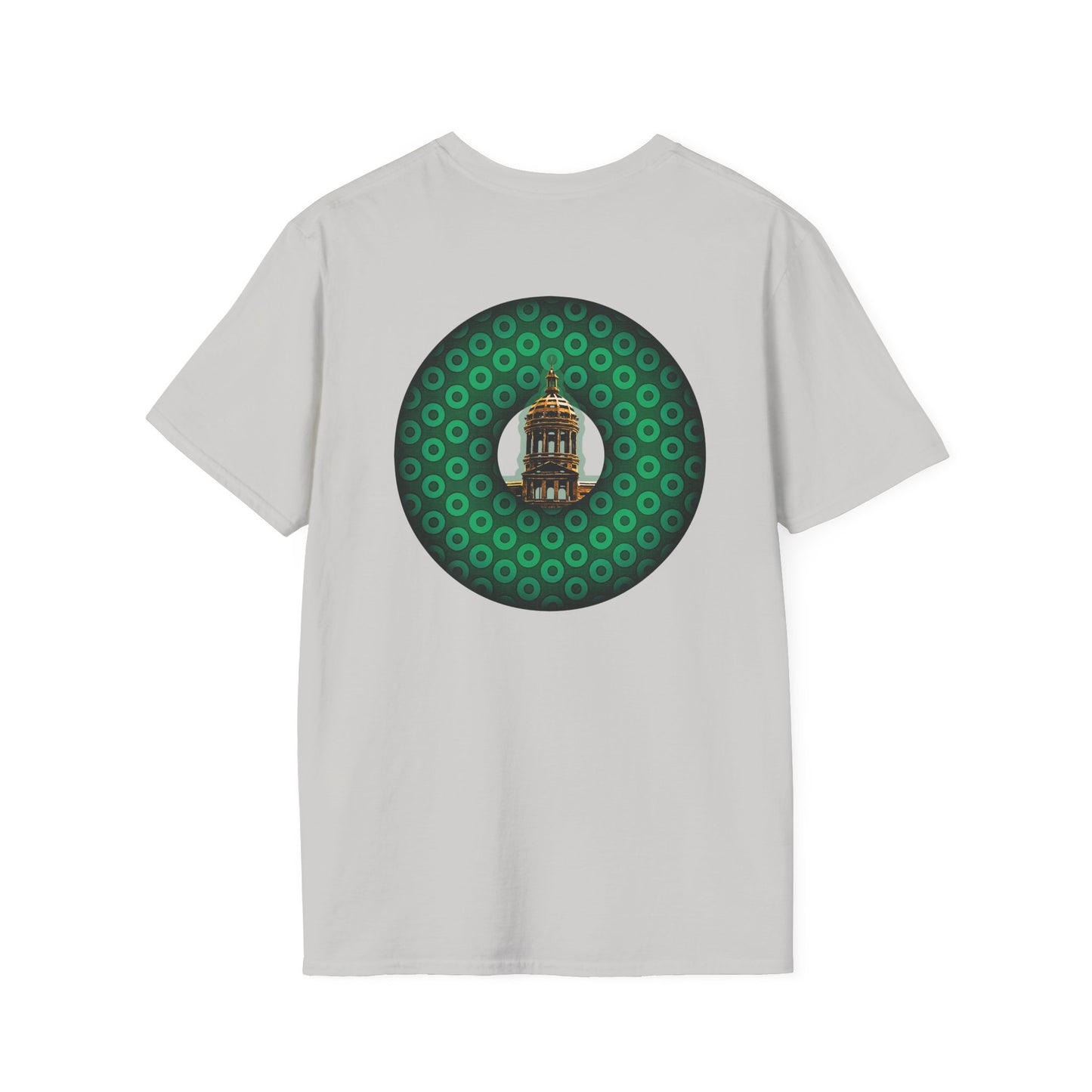 Classic Donut Tee - "Save Mondegreen City Hall Clock Tower" - paradox donut - series 1.0 - variant 2 - green donut