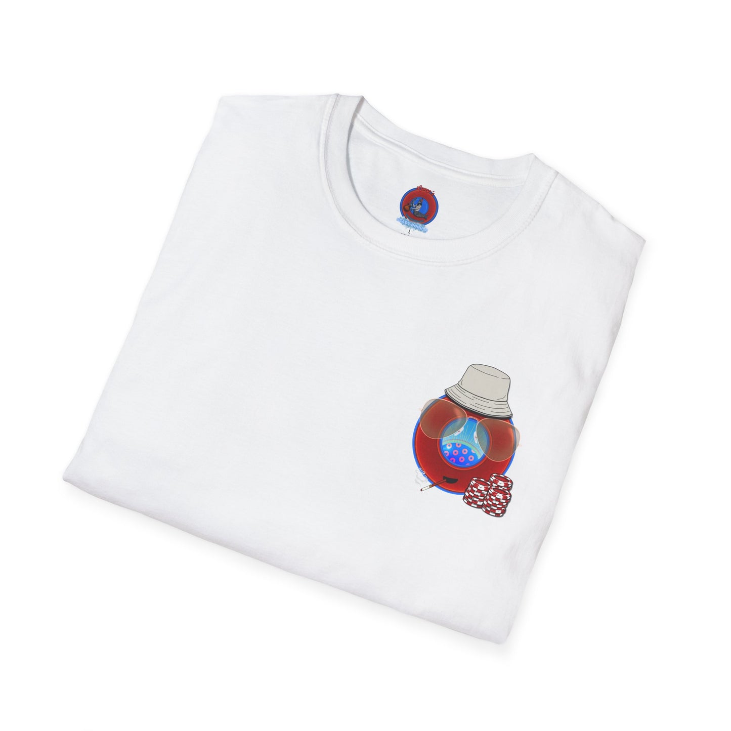 Classic Donut Tee - Unisex Soft-Style - "Gonzo Donut - Fear and Loathing in Gamehendge" - vivid red donut
