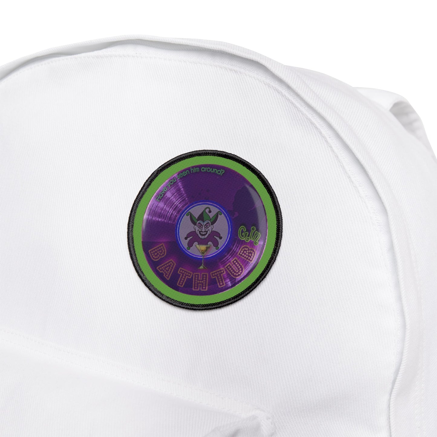 Iron-On Donut Patch - "The Joker's Personal Donut Patches Series - Troubadour version" - purple donut - variant 2