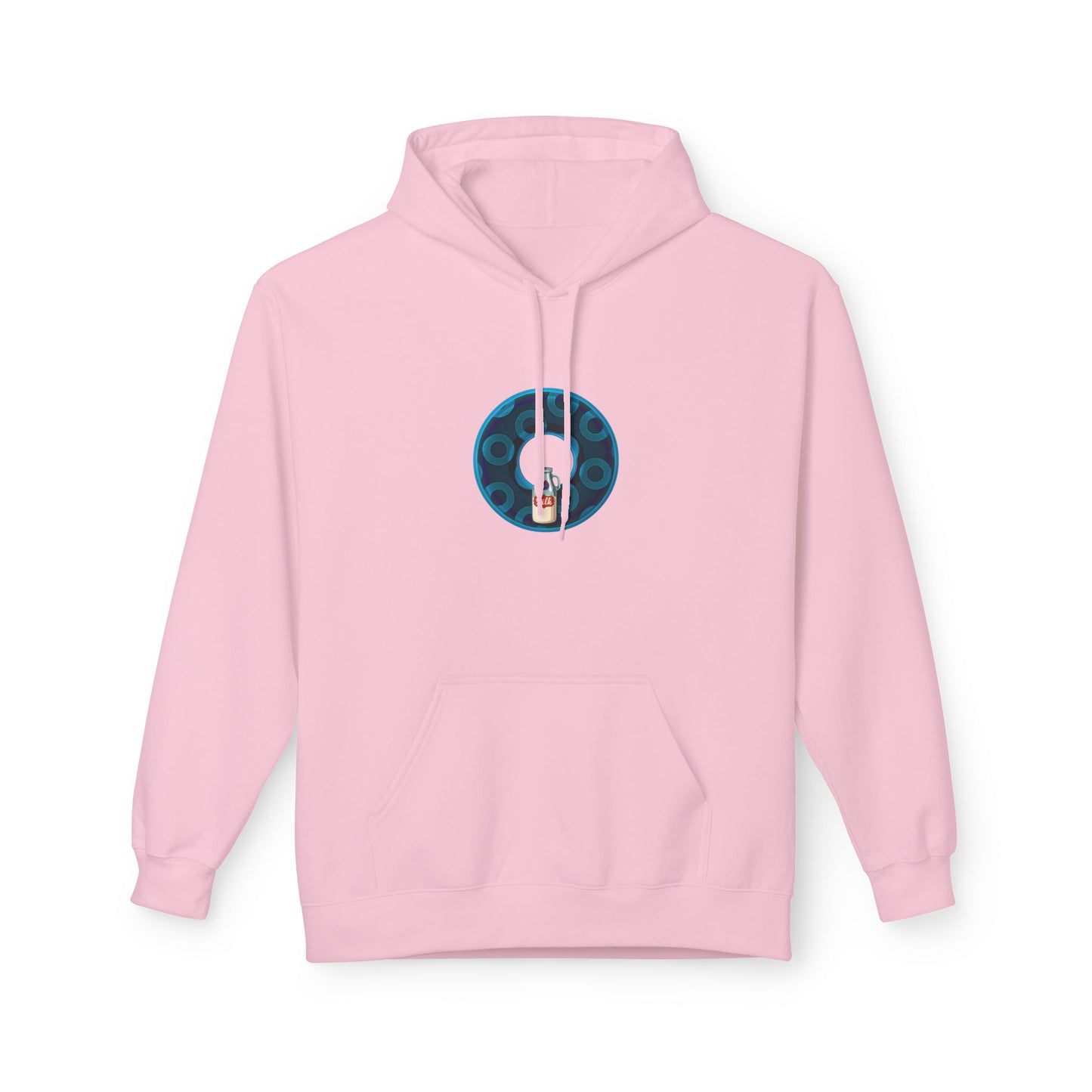 Fleece Harry Hoodies [Midweight Soft-style] - "Wooked Cream Dairy - YEMSG Donut" - blue/blue rustic paradox donut - variant 7