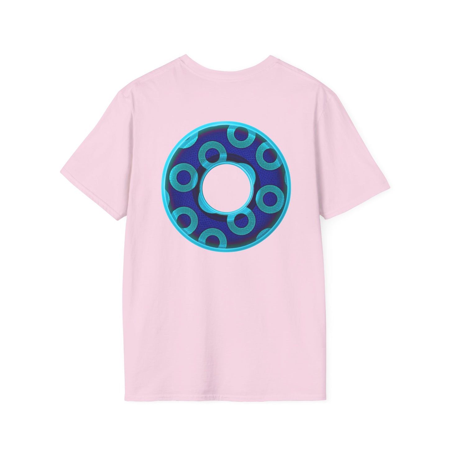 Plain Donuts/Unisex Soft-Style - "Plain Rustic Paradoxical Donuts" - aquamarine/dark blue donuts