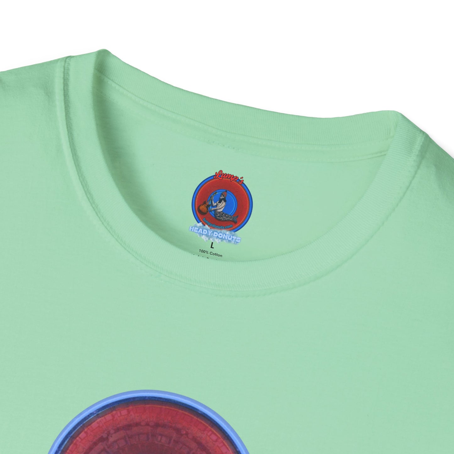 Classic Donut Tee - Unisex Soft-Style - "Homer's Pefect Donut" - series 1.0  - variant 3 - light blue edging