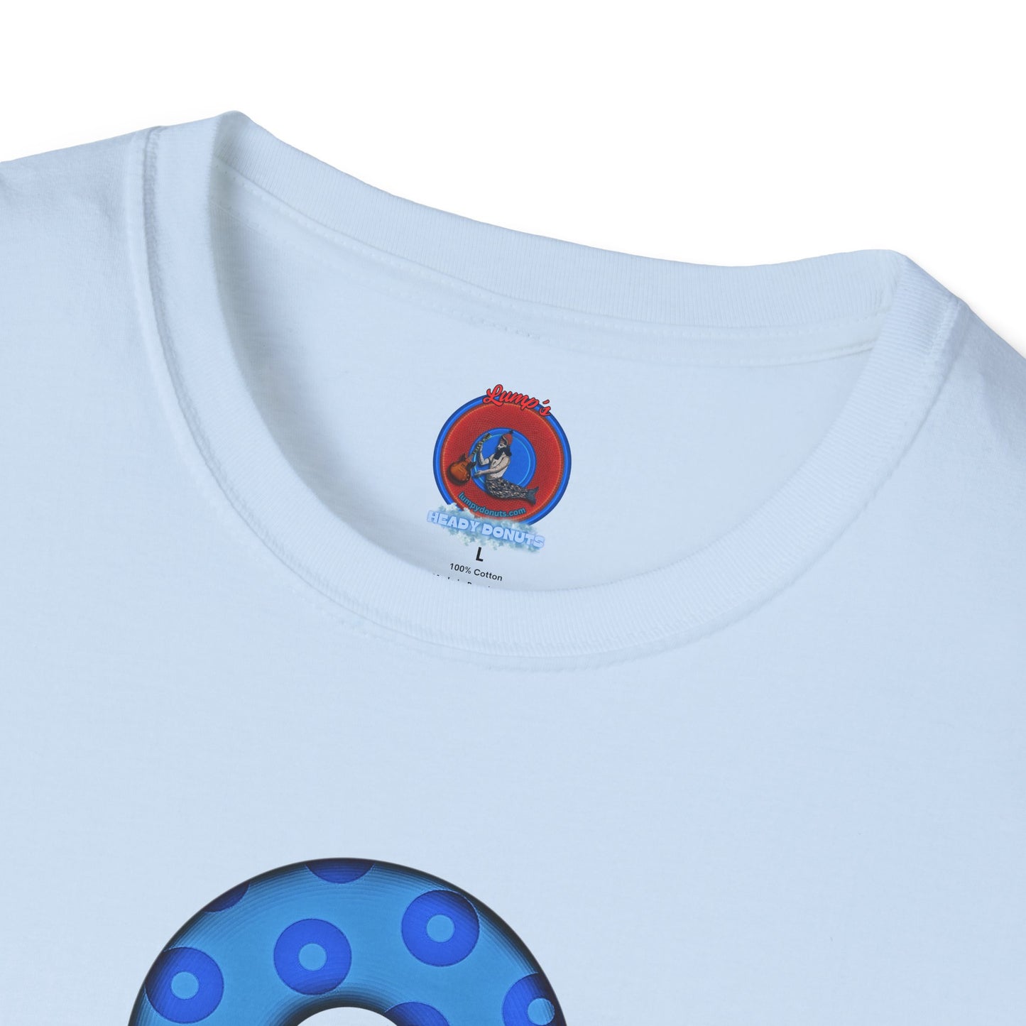 Plain Donuts/Unisex Soft-Style - "Plain Blimpy Paradoxical Donuts" - blue/light blue donuts