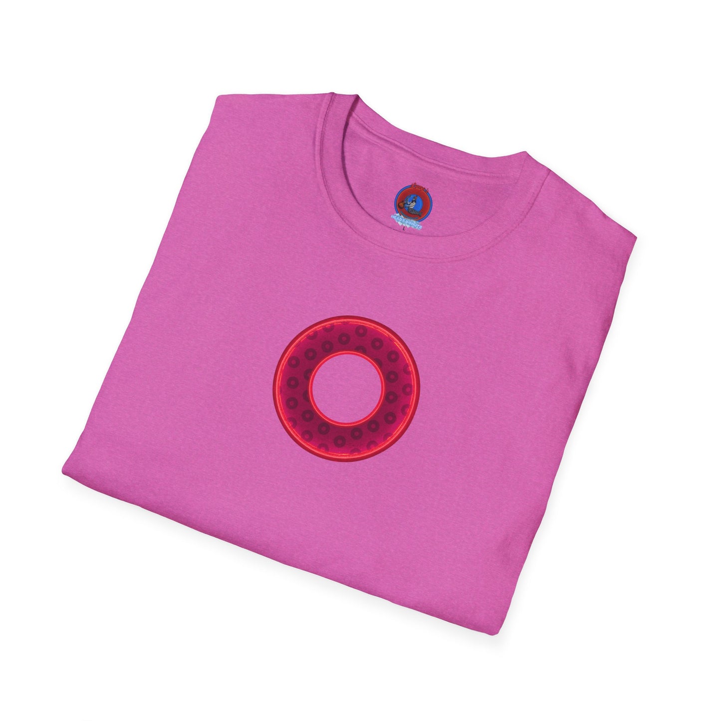 Plain Donuts/Unisex Soft-Style - "Plain Wide Mouthed Paradoxical Donuts" - dark red/bright red donuts