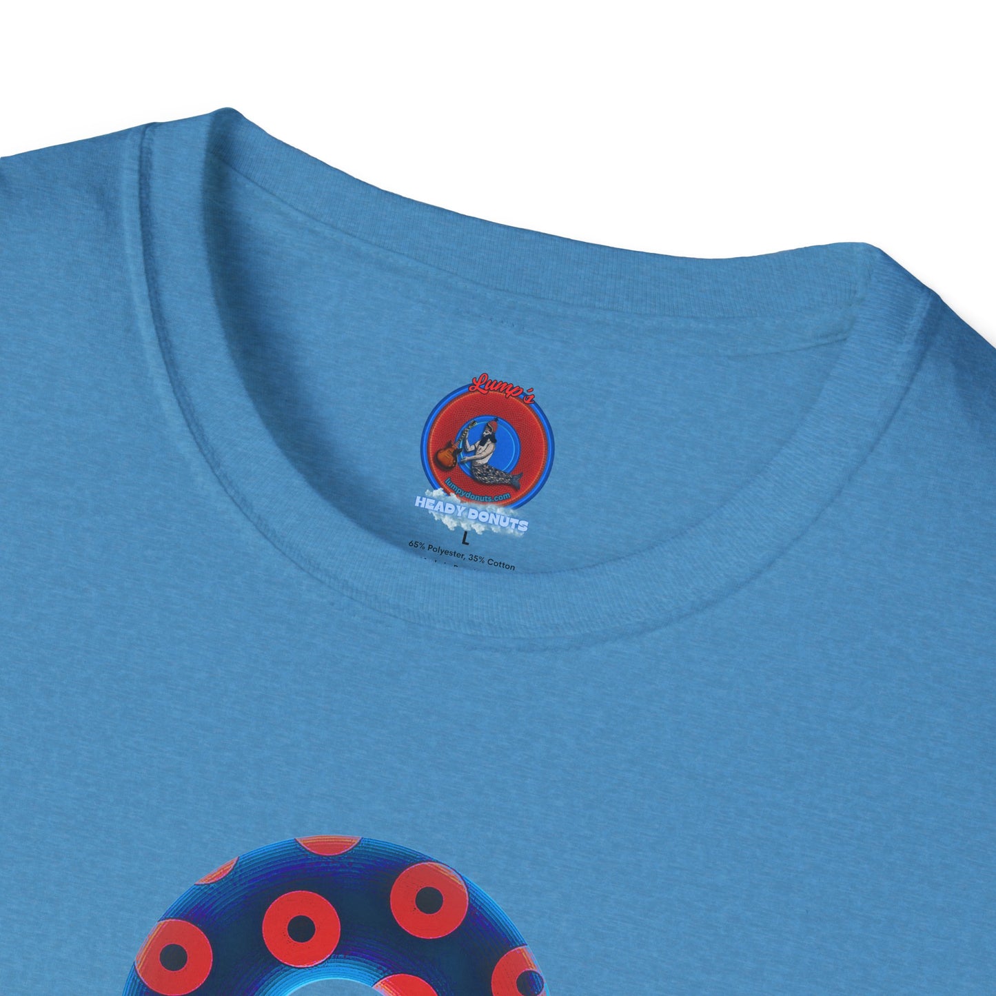 Plain Donuts/Unisex Soft-Style - "Plain Blimpy Paradoxical Donuts" - royal blue/bright red donuts