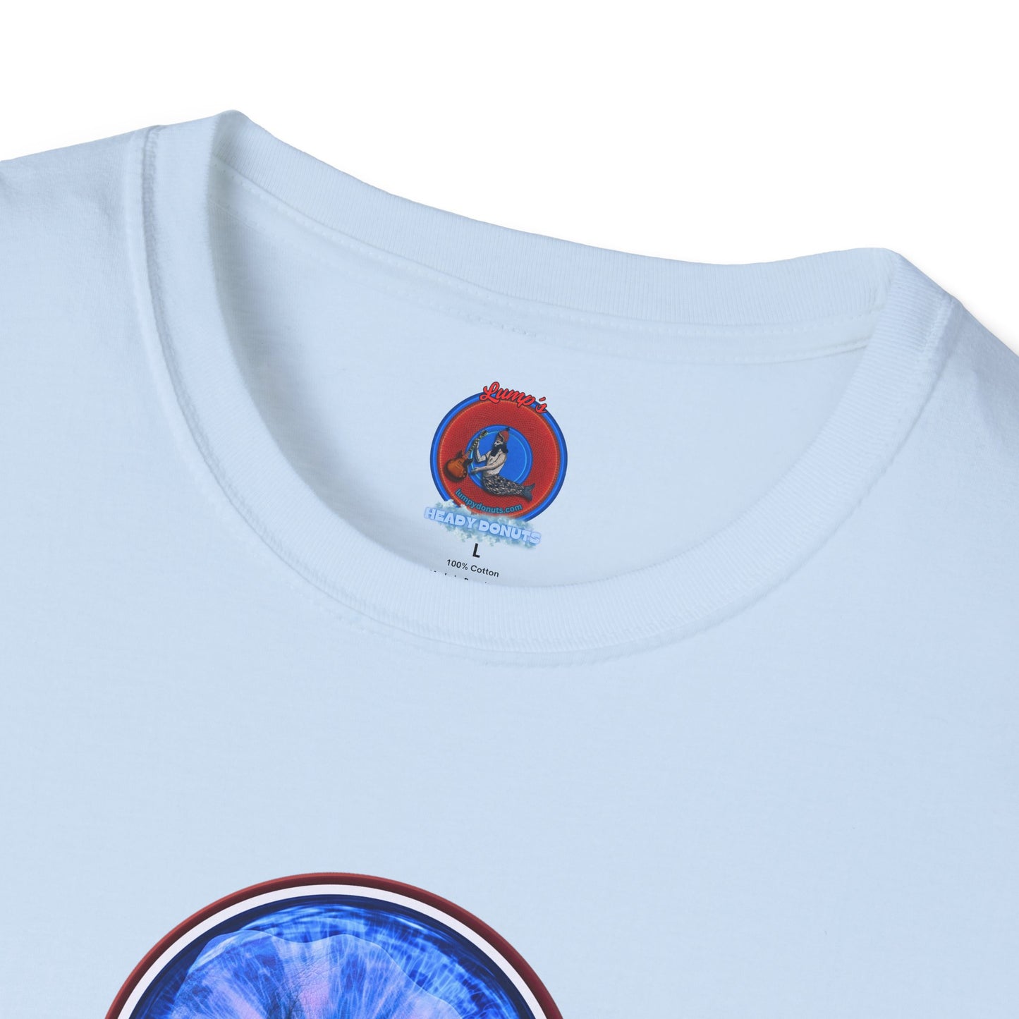 Classic Donut Tee - Unisex Soft-Style - "Wilson's Eyesore Donut Tee" - blue idonut - variant 2