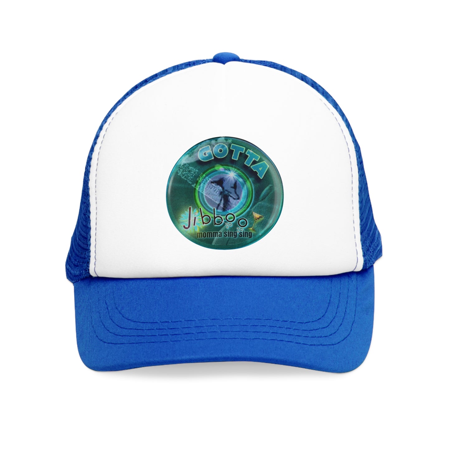Lumpy Trucker Hat - "Papa's Donut Hat" - viaraint 1 [papa] - teal donut