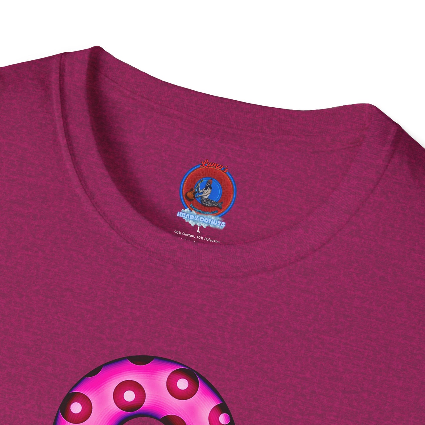 Plain Donuts/Unisex Soft-Style - "Plain Blimpy Paradoxical Donuts" - bright magenta/red donuts
