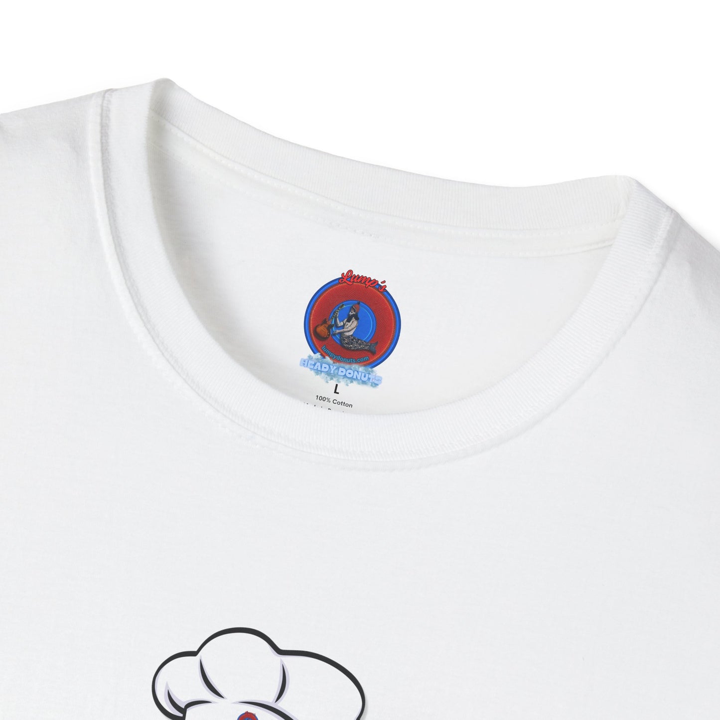 Classic Donut Tee - Unisex Soft-Style - "My Phriend the Donut" - plump vivid red donut