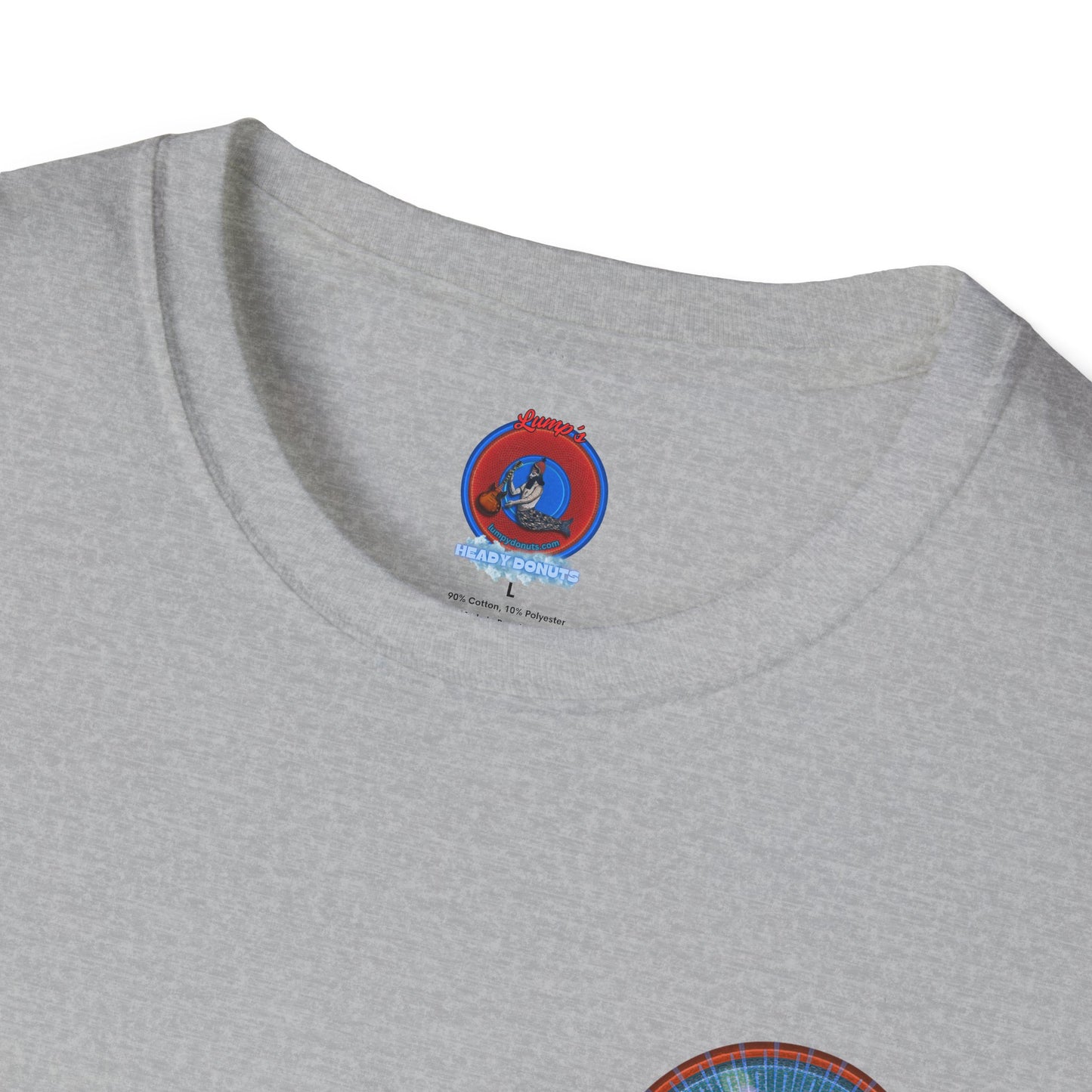 Classic Donut Tee - Unisex Soft-Style - "Donuts: Conjurers of Awesome" - series 1.0  - variant 1 - blue donut