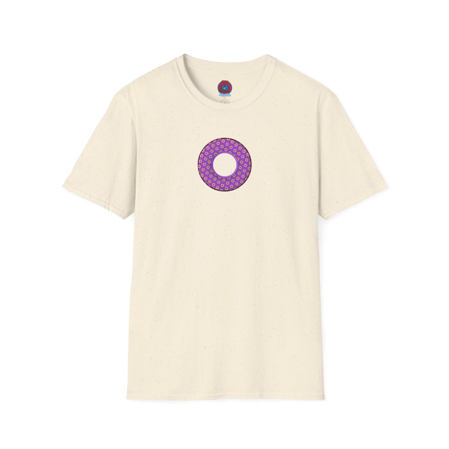 Plain Donuts/Unisex Soft-Style - "Plain Electric Paradoxical Donuts" - light purple/coral donuts