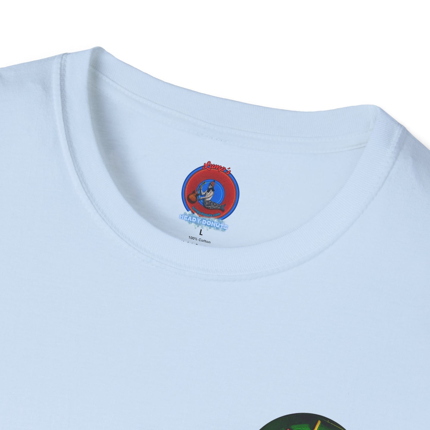 Classic Donut Tee - Unisex Soft-Style - "Baby Rutherford" - green donut - series 1.0