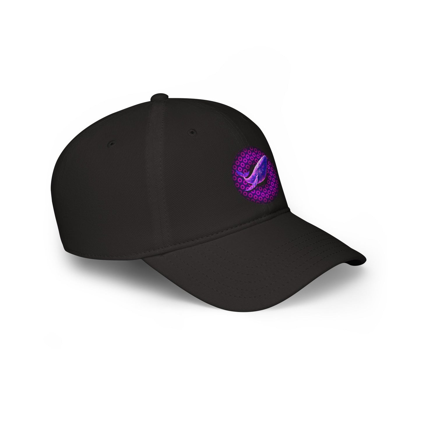 Lumpy Donut Baseball Cap - "Whale of a Good Donut Cap" - variant 1 - purple/magenta paradoxical donut w/