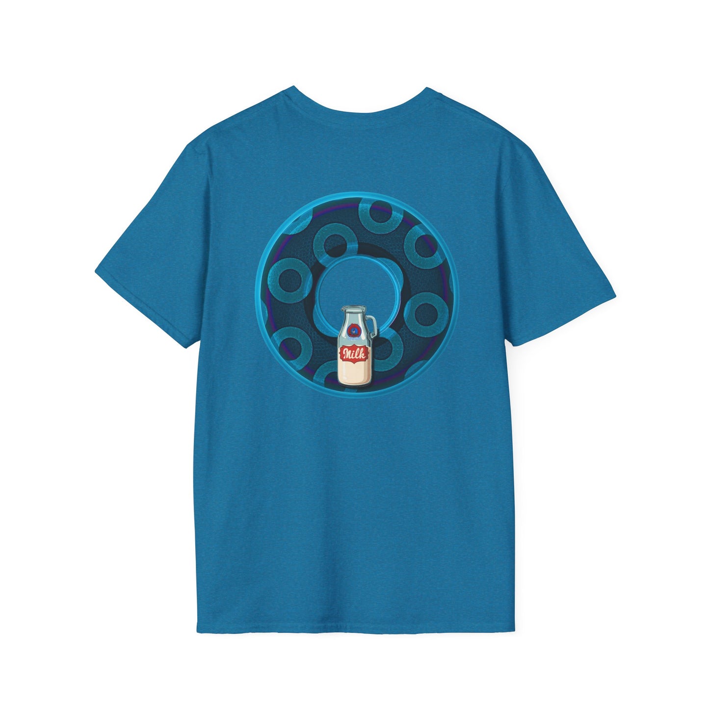 Classic Donut Tee - Unisex Soft-Style - "Wooked Cream - YEMSG Donut " - blue/teal rustic paradox donut - variant 7