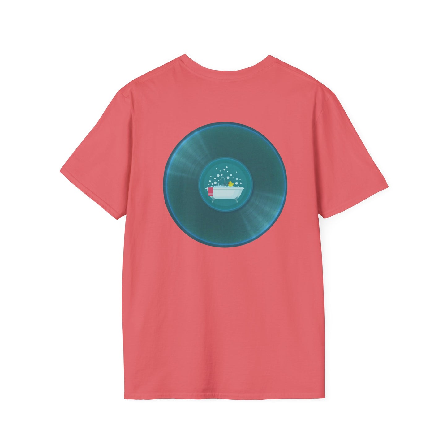 Classic Donut Tee - Unisex Soft-Style - "Bathtub Fun" - dark aquamarine donut