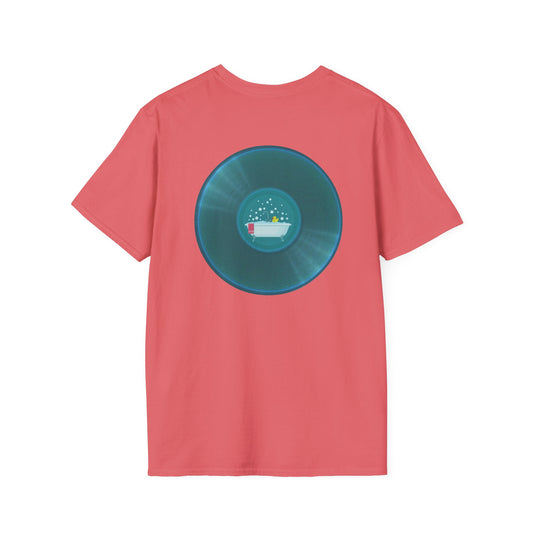 Classic Donut Tee - Unisex Soft-Style - "Bathtub Fun" - dark aquamarine donut