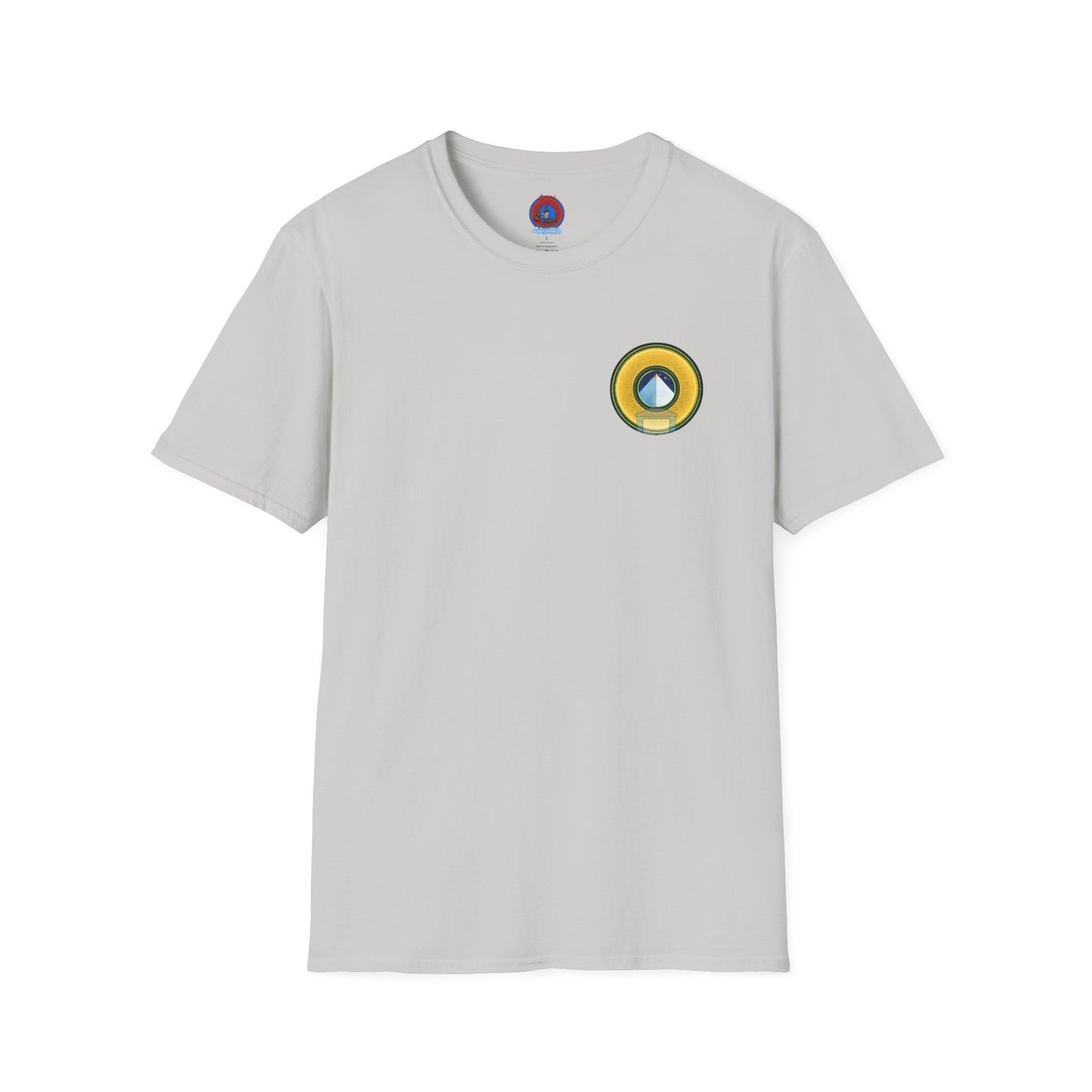 Classic Donut Tee - Unisex Soft-Style - "Limestone Donuts so Large" - variant 4 - golden donut w/garage