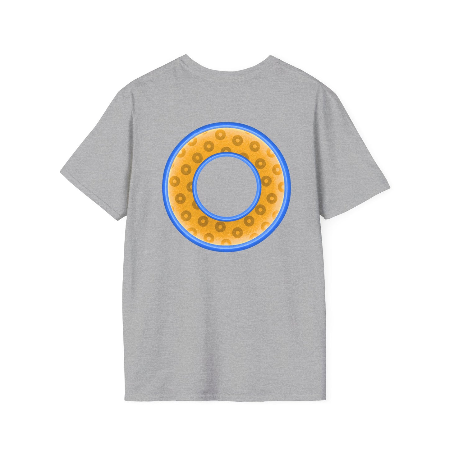 Plain Donuts/Unisex Soft-Style - "Plain Wide Mouthed Paradoxical Donuts" - yellow/light blue donuts